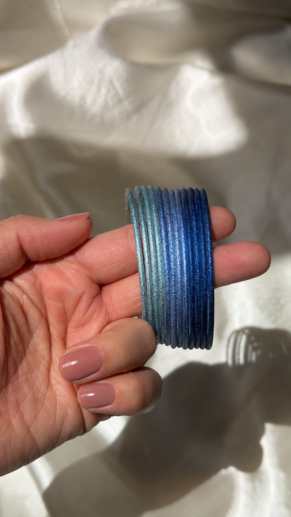 Dark Blue Glittered Hint Bilezikleri