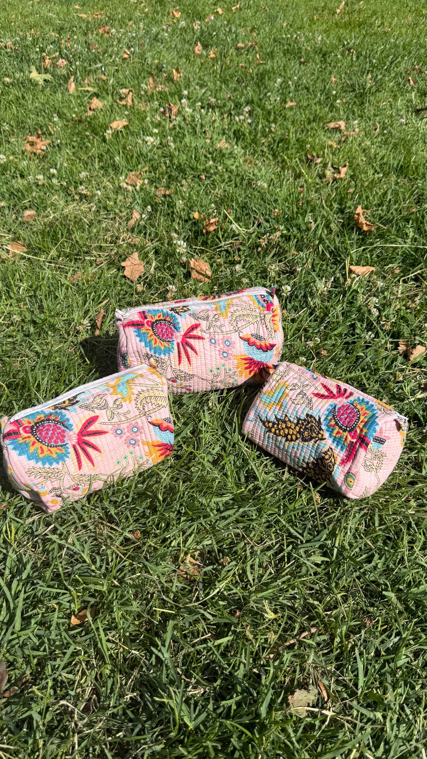 Jaipuri Baby Pink Make-up Bags