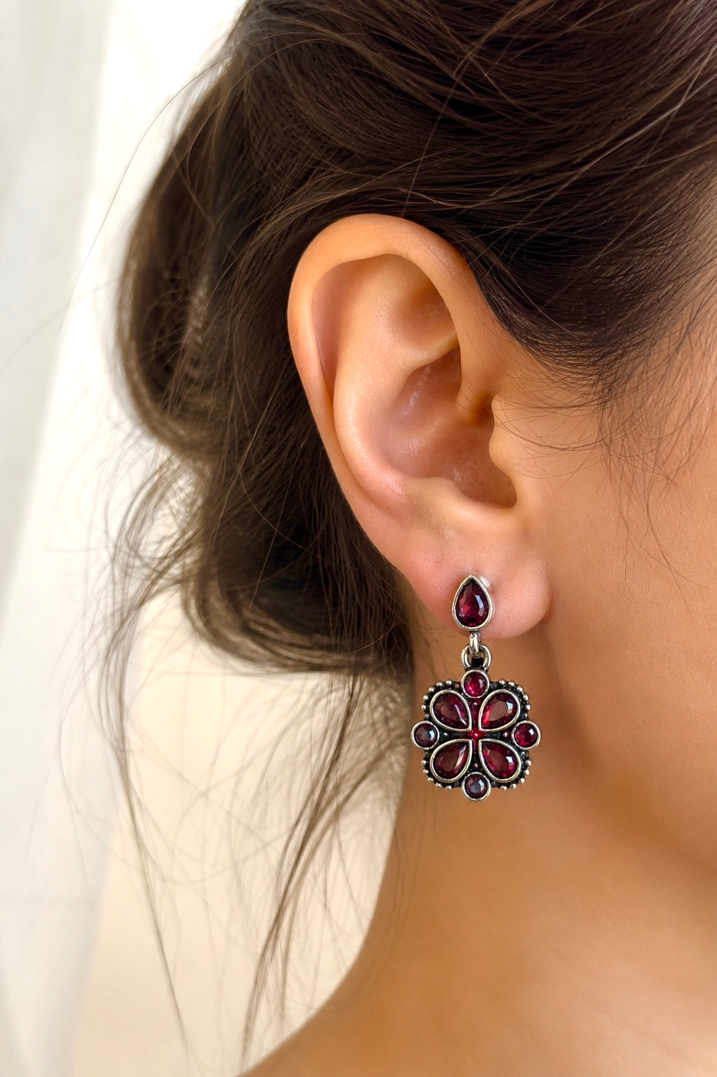 Daisy Silver Earrings