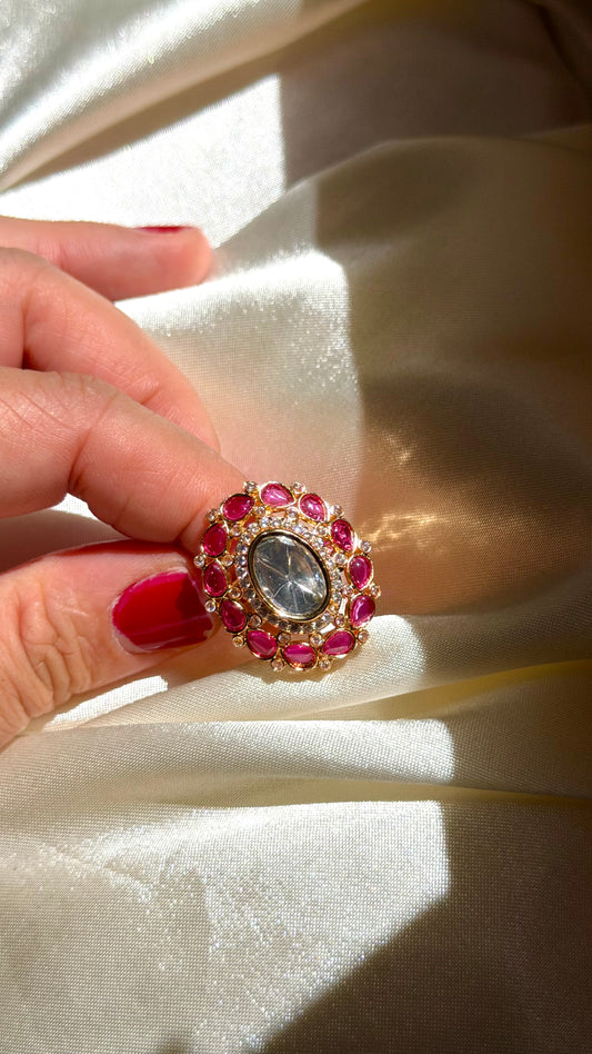 Princess Gulabi Polki Ring