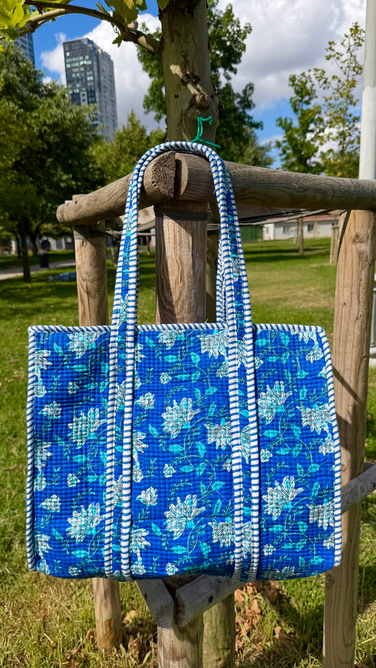Hint Desenli Jaipuri Tote Çanta