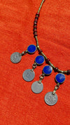 Mavi Taşlı Vintage Tribal Kolye