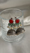 Damla Detaylı Jhumka Küpeler