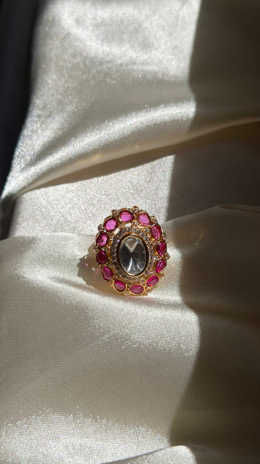 Princess Gulabi Polki Ring