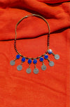 Mavi Taşlı Vintage Tribal Kolye