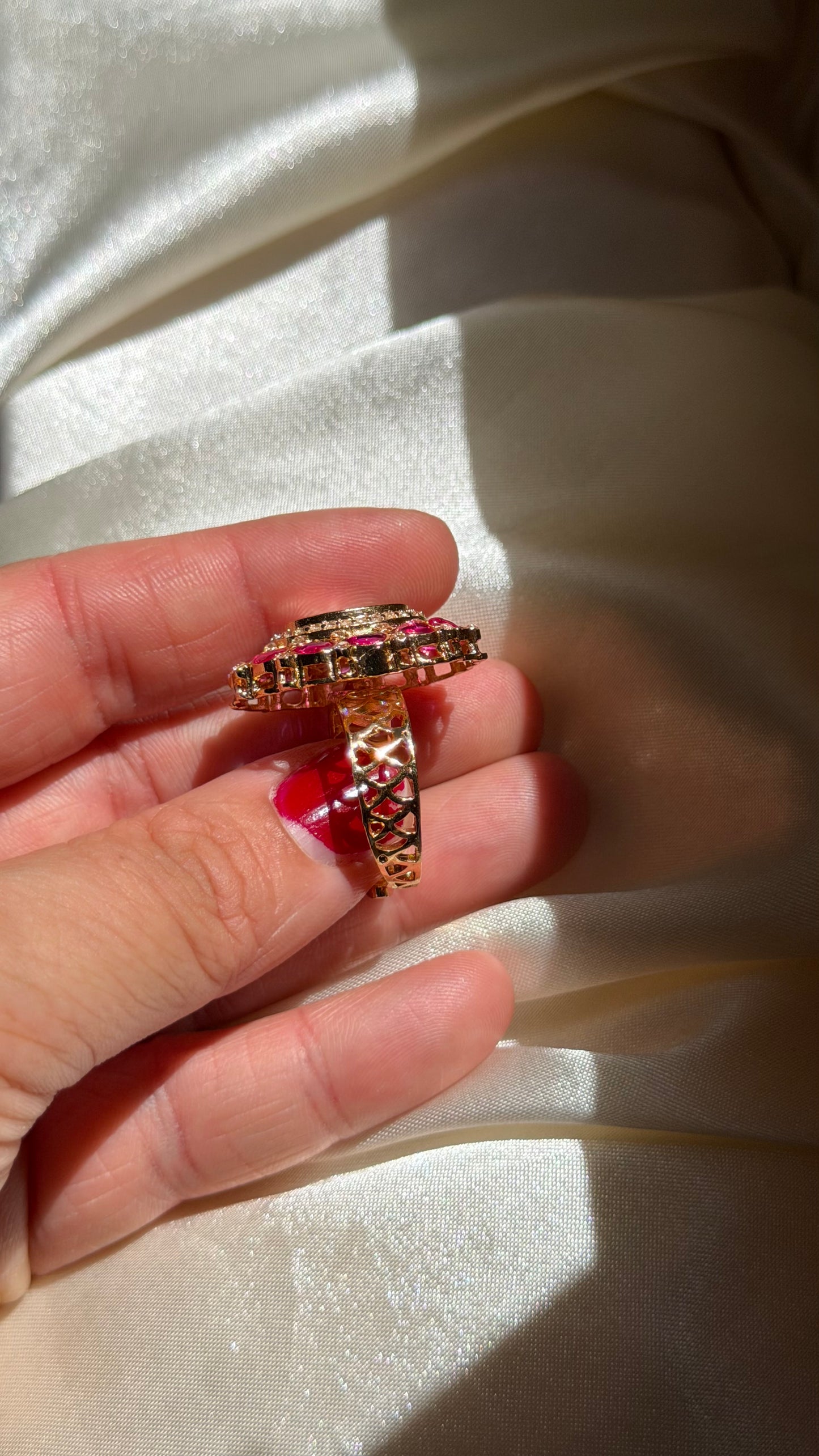 Princess Gulabi Polki Ring