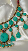 Firuze Afgan Handmade Kolye