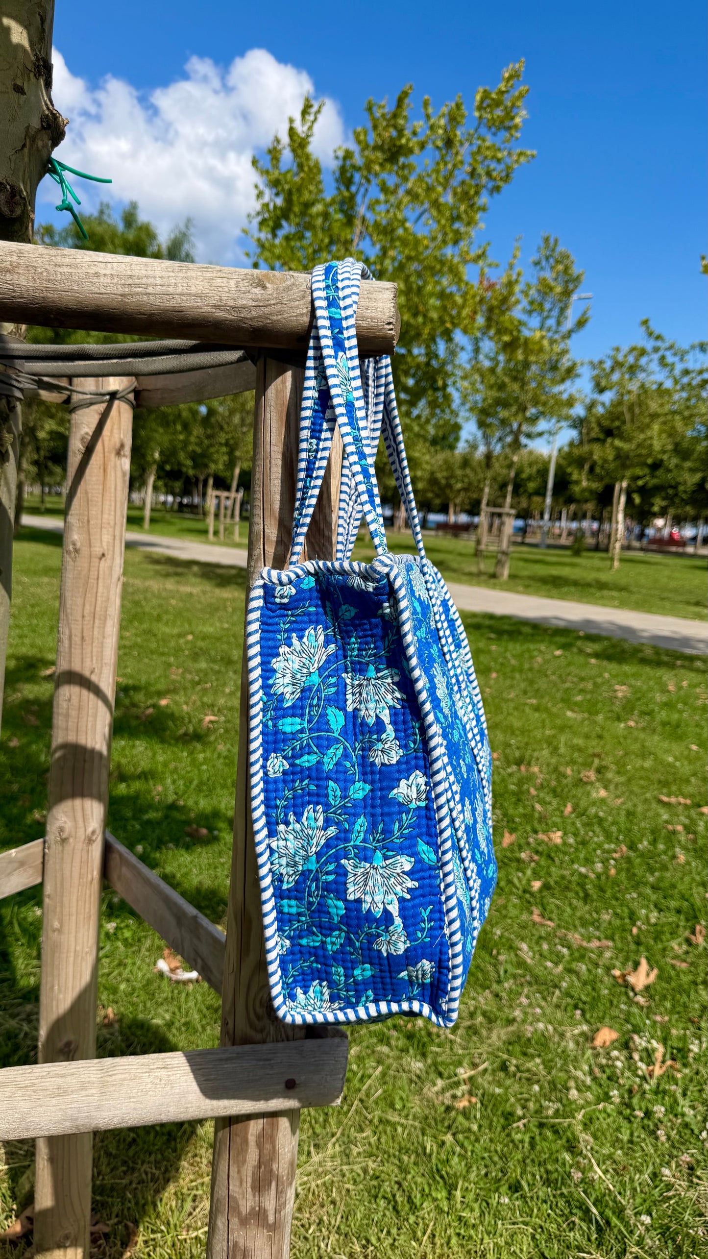 Hint Desenli Jaipuri Tote Çanta