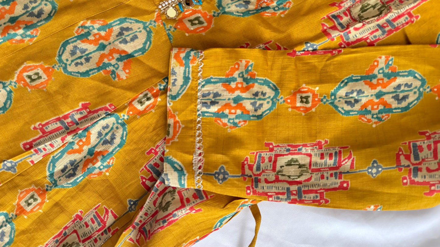Ayna Detaylı Boncuk Anarkali