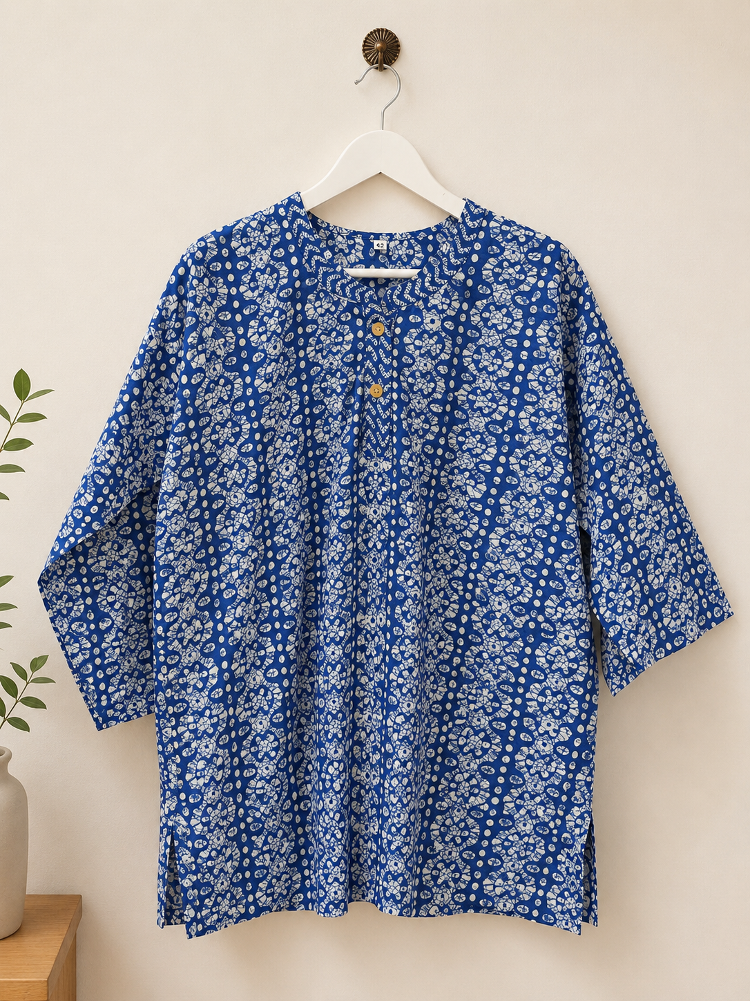 Blue Detailed Kurta Tunik