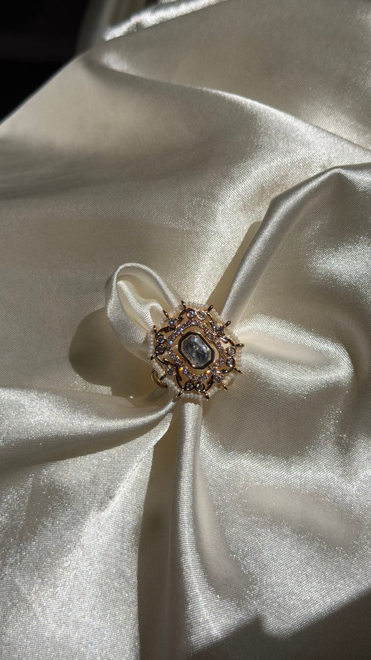 Polki Pearl Ring