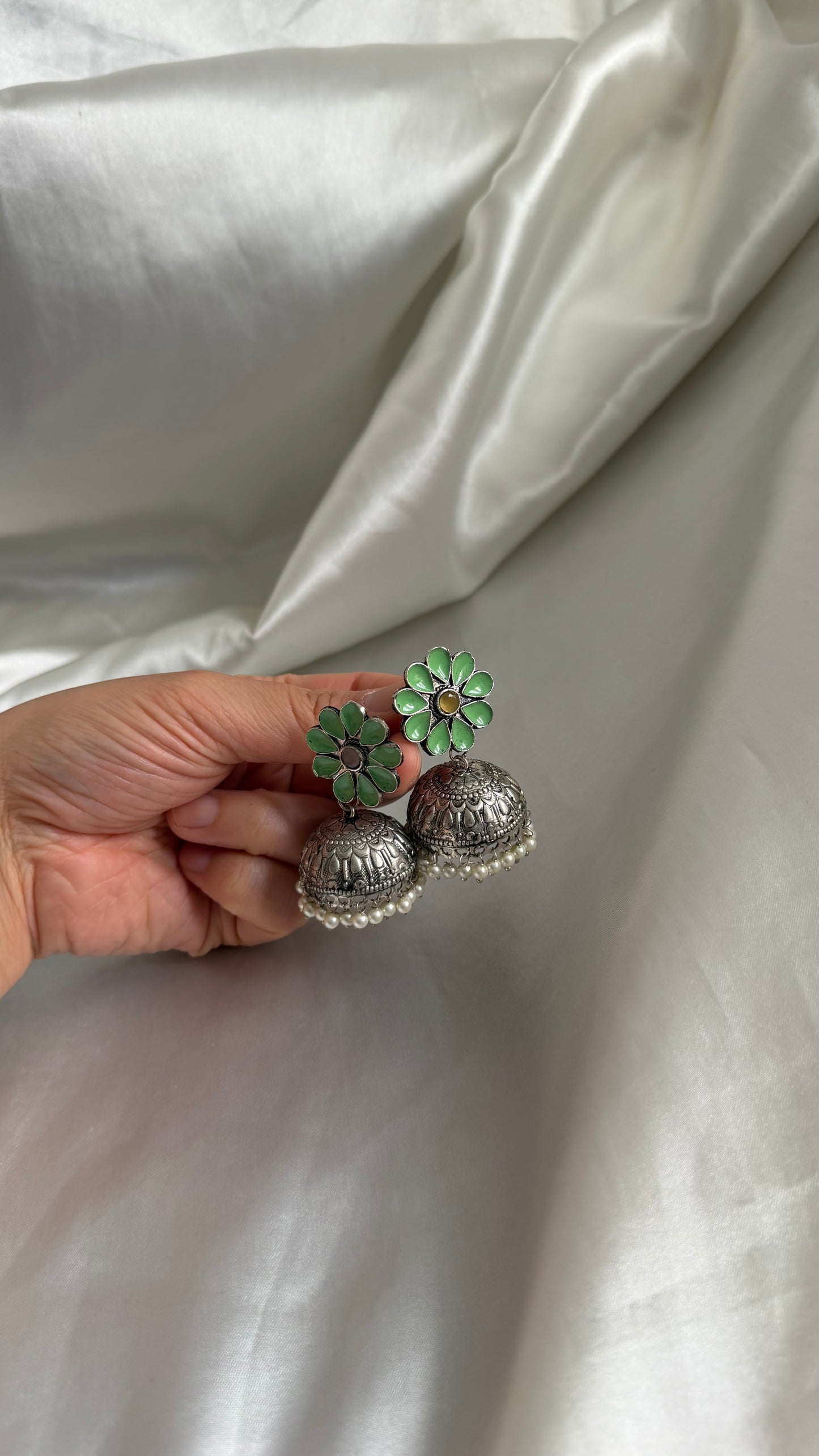 Oksit Gümüş Jhumka