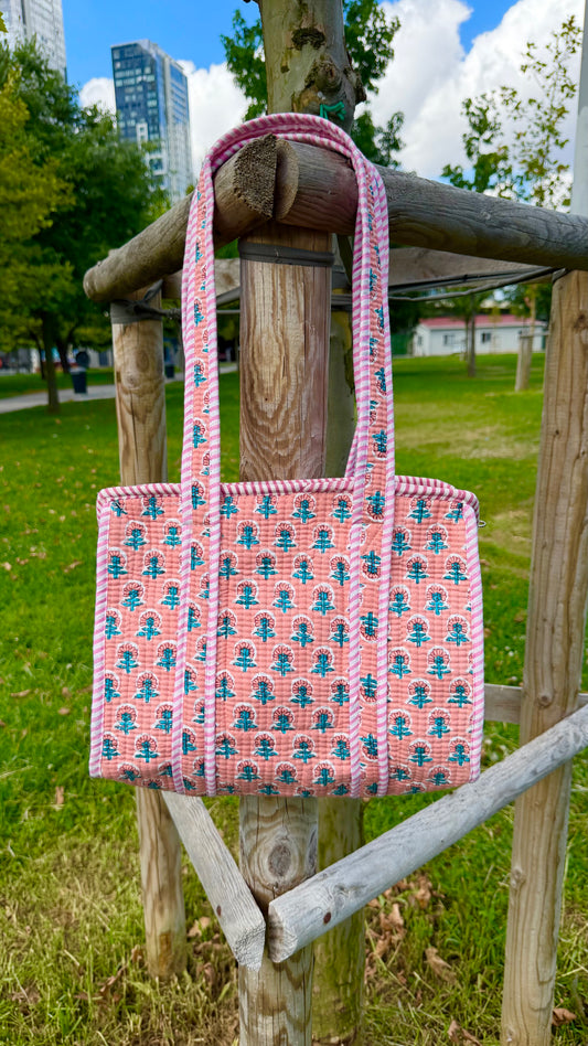 Küçük Boy Hint Desenli Tote Çanta