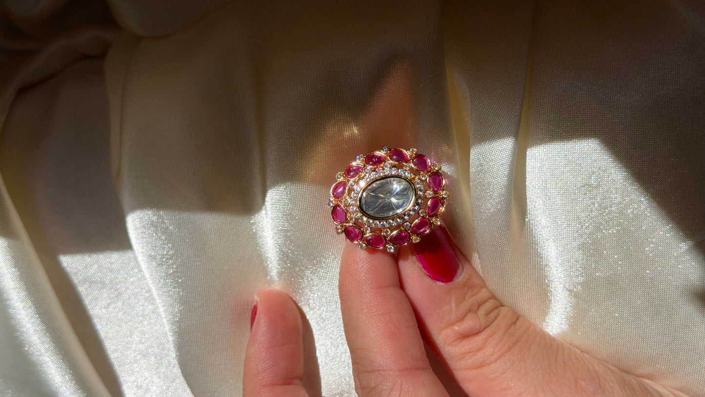 Princess Gulabi Polki Ring