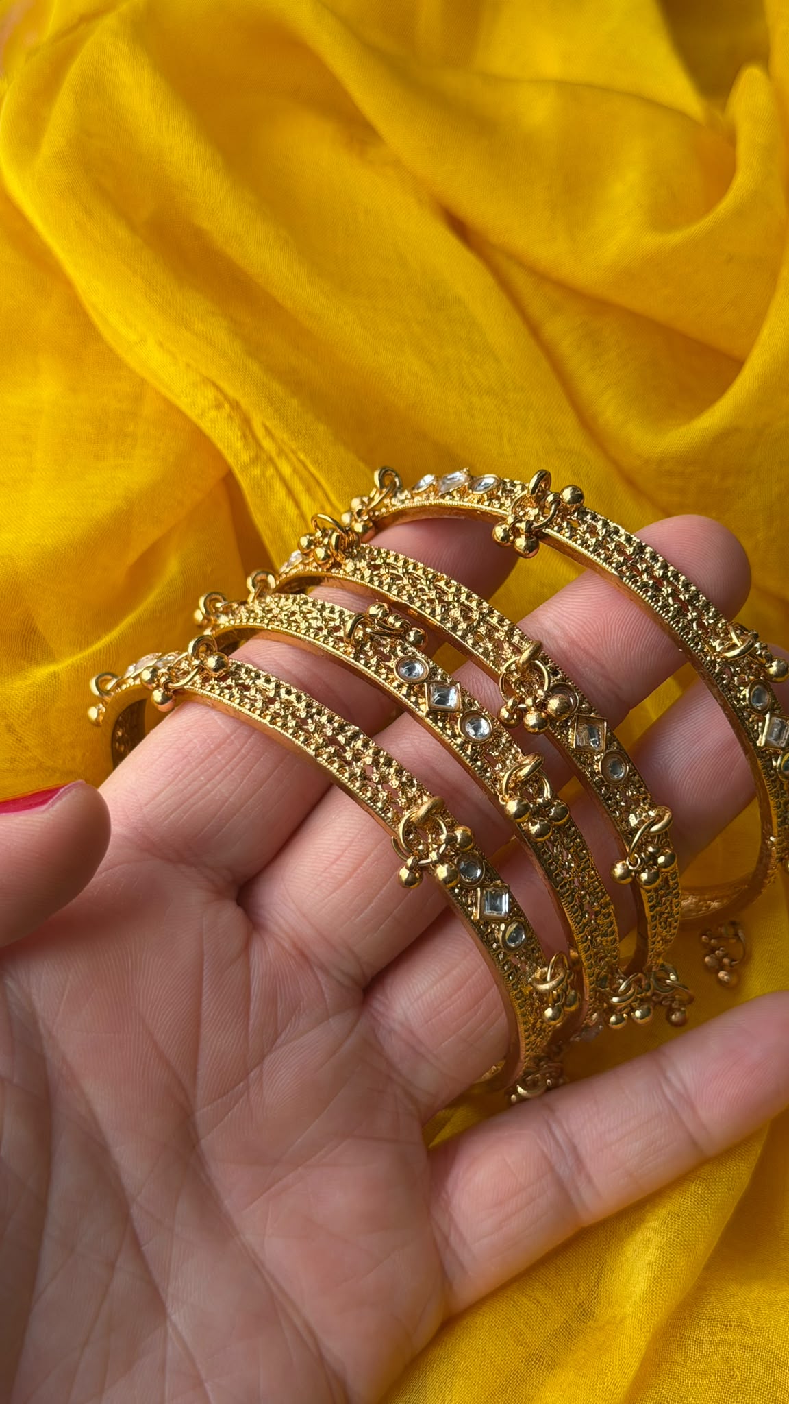 Gungroo Gold Bangles