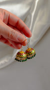 Hardal Meenakari Mini Jhumka Küpe