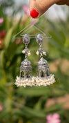 Sanskrit Yazılı Tapınak Jhumka