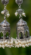 Sanskrit Yazılı Tapınak Jhumka