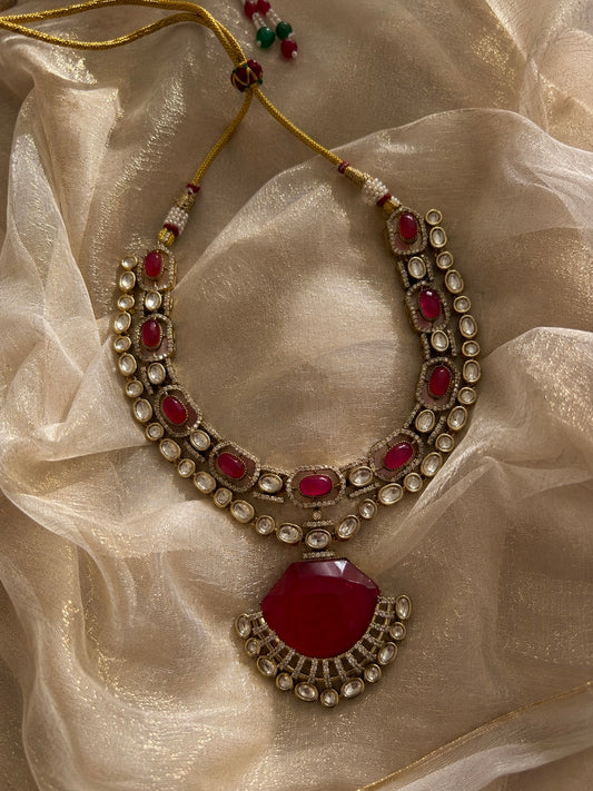 Polki Quarz Taşlı Designer Set
