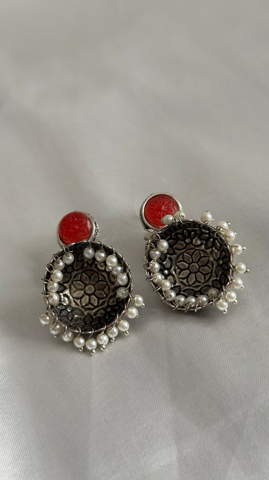 Damla Detaylı Jhumka Küpeler