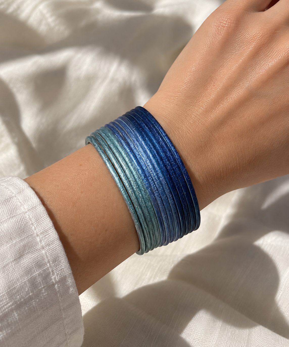 Dark Blue Glittered Hint Bilezikleri