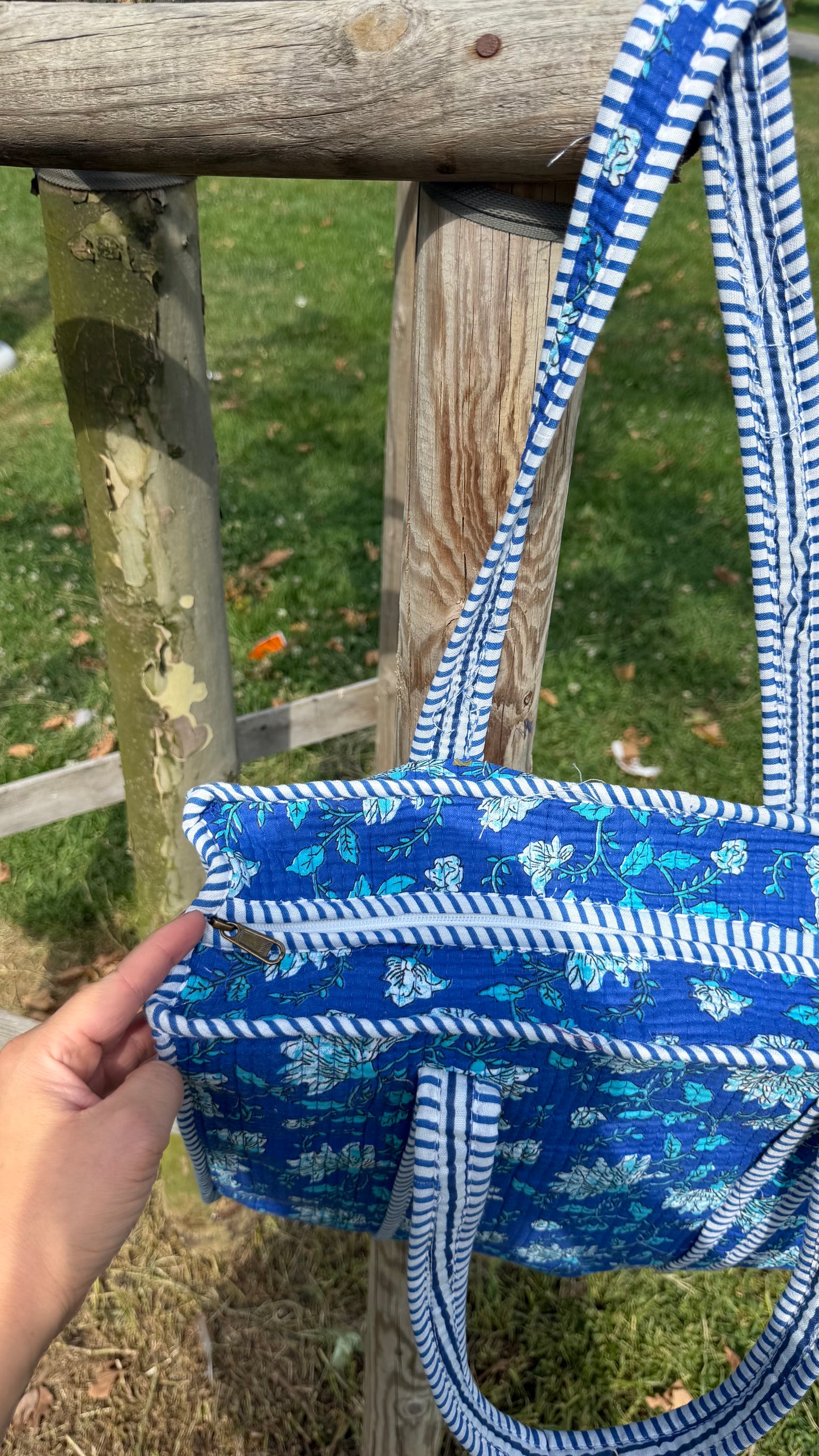Hint Desenli Jaipuri Tote Çanta