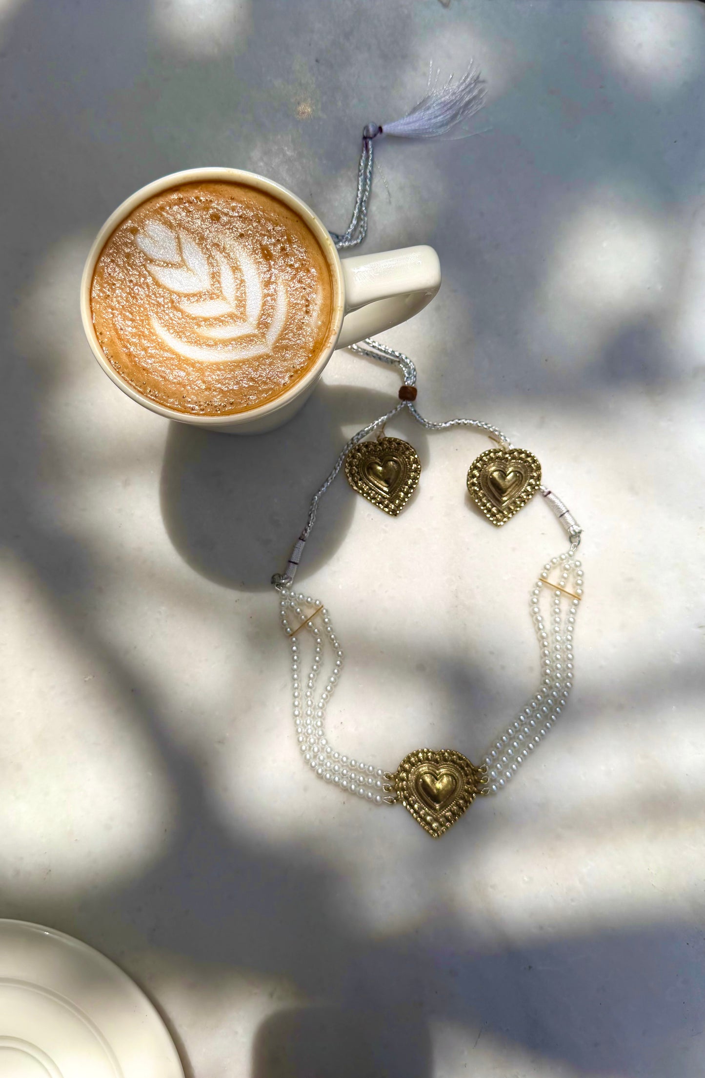 Kalp Vintage İnci Set