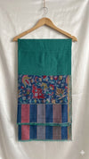 Zarif Yeşil Kaşmir Dhaga Work Şal