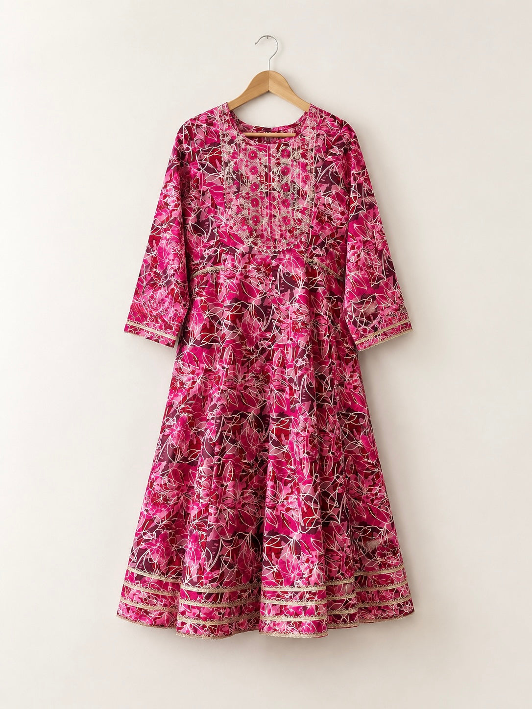 Gulabi Anarkali Set