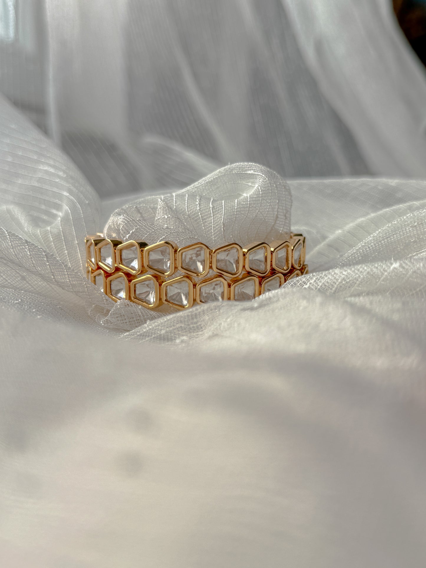Mozanit Gold Kaplama Bilezik
